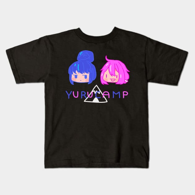 Yurucamp Laid-back Camp - Shimarin & Nadeshiko Kids T-Shirt by Jazael65